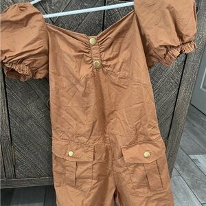 Janie and Jack Brown Bodysuit with Button Accents